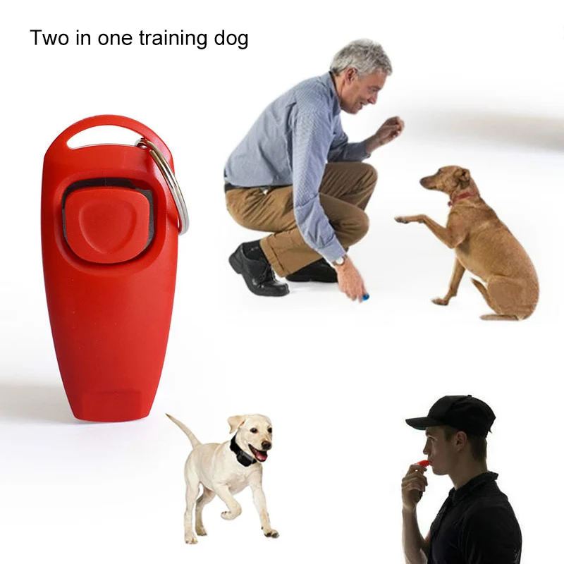 Dog Clicker Pet Training Tool Lightweight Material with whistle 2 in 1 Design Suitable for Behavioral Training