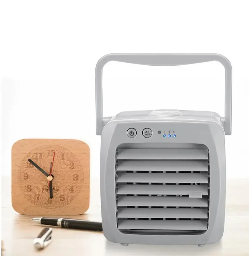 새로운 USB 냉동 에어컨 미니 홈 데스크탑 소형 공기 냉각기, 가습 물 냉각 팬 휴대용 공기 냉각기