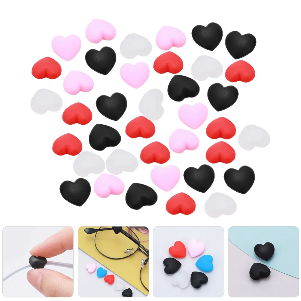 

40 пар силиконовых крючков для очков: удобные фиксаторы, противоскользящие, невидимые, мягкие держатели для ушей, аксессуары для очков