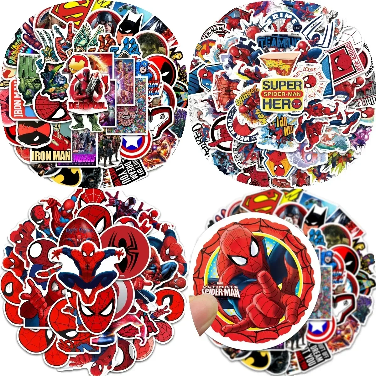 Spiderman Stickers Disney Movie Anime Decals DIY Skateboard Laptop Motorcycle Waterproof Cool Cartoon Sticker Kids Toy Gift