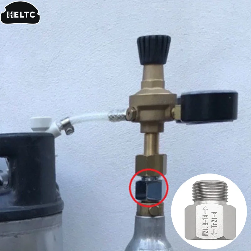 1 Set TR21-4 To W21.8-14 Convert Adapter CO2 Cylinder Soda Water Accessories For Aquarium Fish Homebrew Beer Corny Keg Co2 Parts