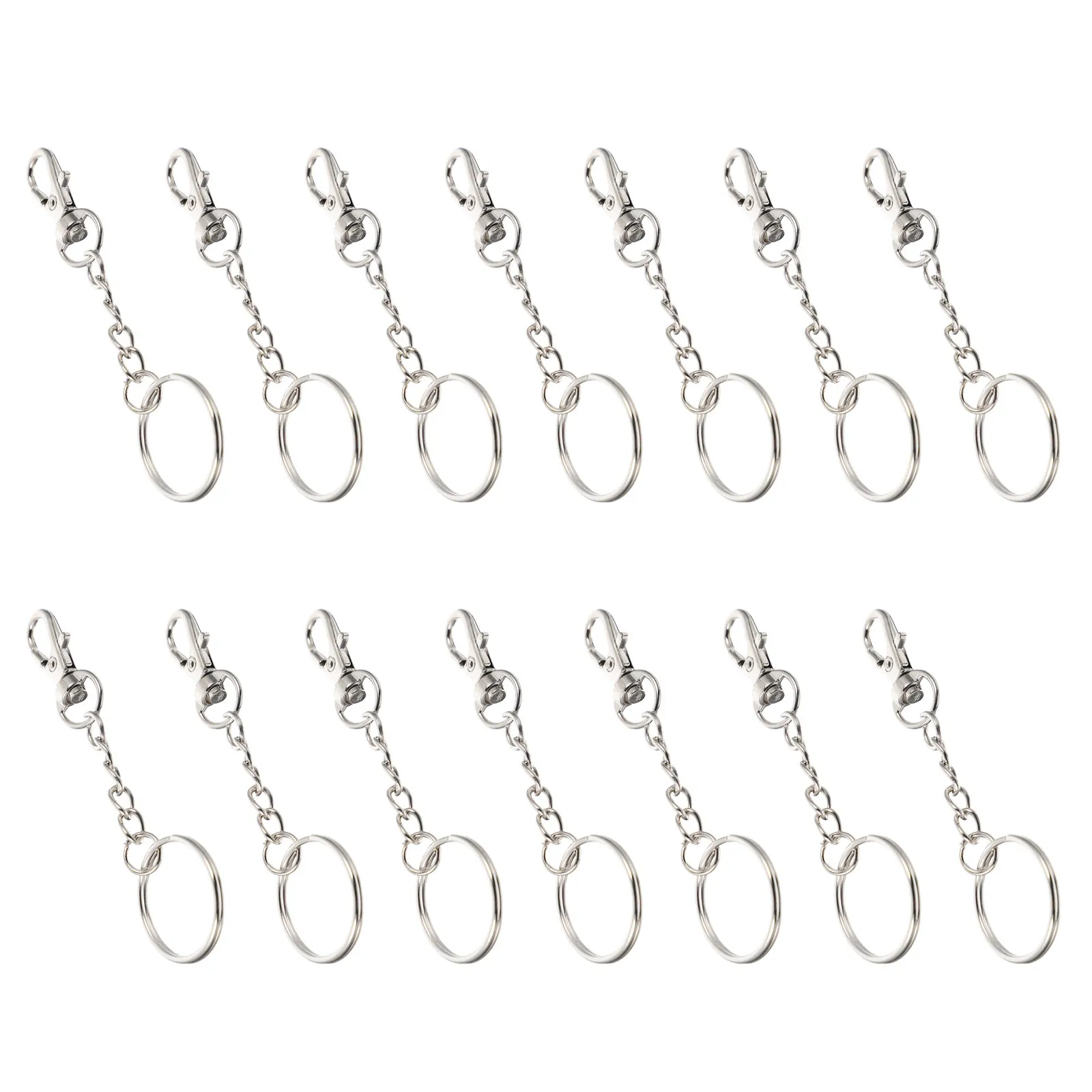 

60Sets Lobster Claw Clasps Key Ring Accessories for Handmade Jewelry Making DIY Keychains Necklaces Bracelets Bag Strap