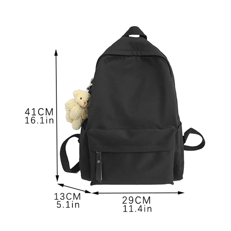 New Literary Style Solid Color Student backpack Small Fresh Men and Women Daily Backpack