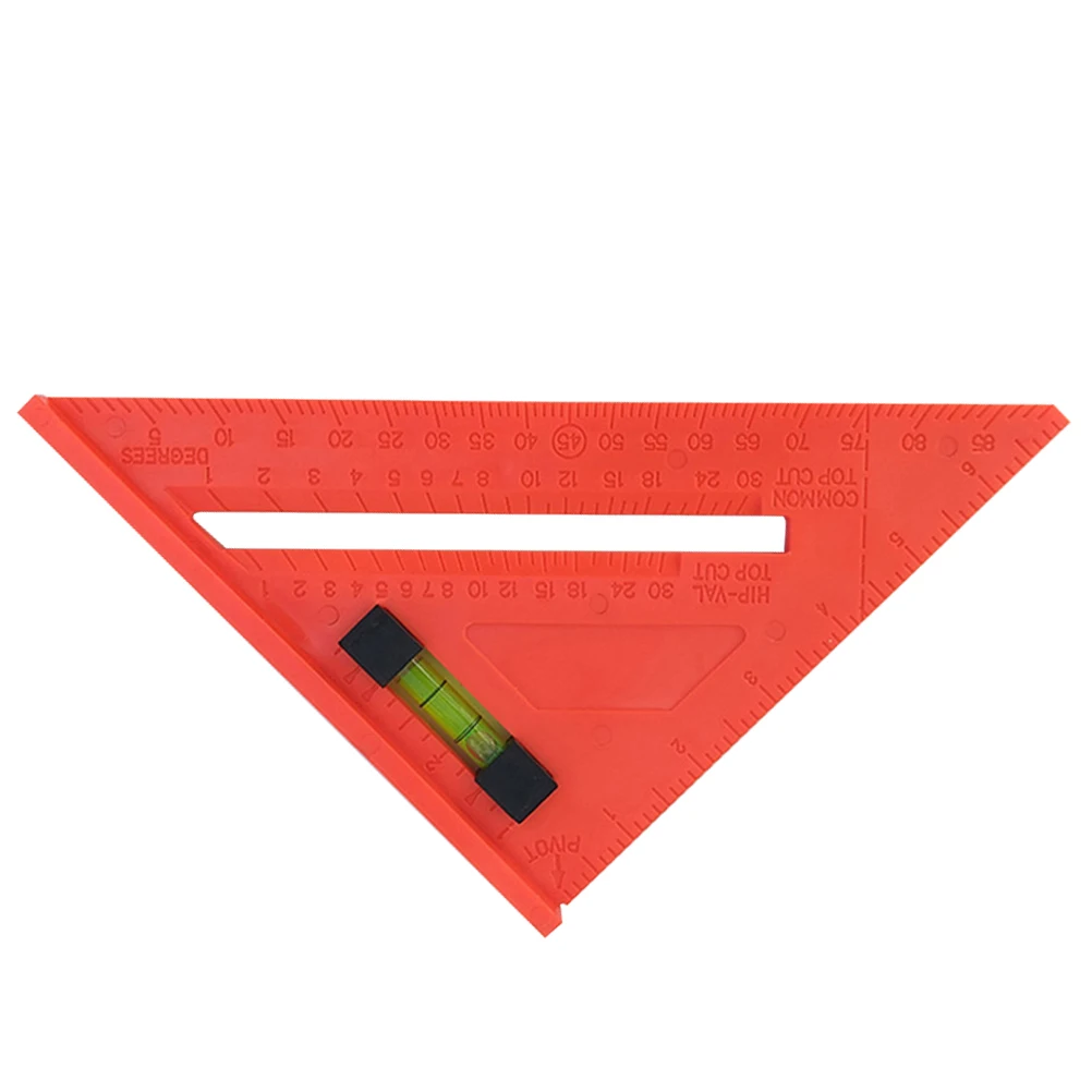 

7 Inch Plastic Triangle Ruler Protractor Metric Carpentry Square for Woodworking Building Projects High Precision Durable