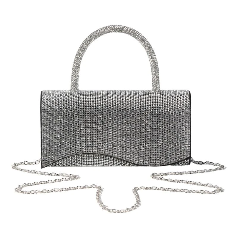 

Small Satchel Evening Bag With Rhinestones Detailing Handbag For Fashion Women
