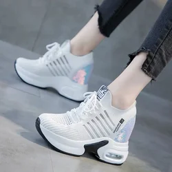 Sneakers Women Spring 2023 Casual Wedges Basket Femme High Top Women's Vulcanize Shoes for Women  Zapatos De Mujer