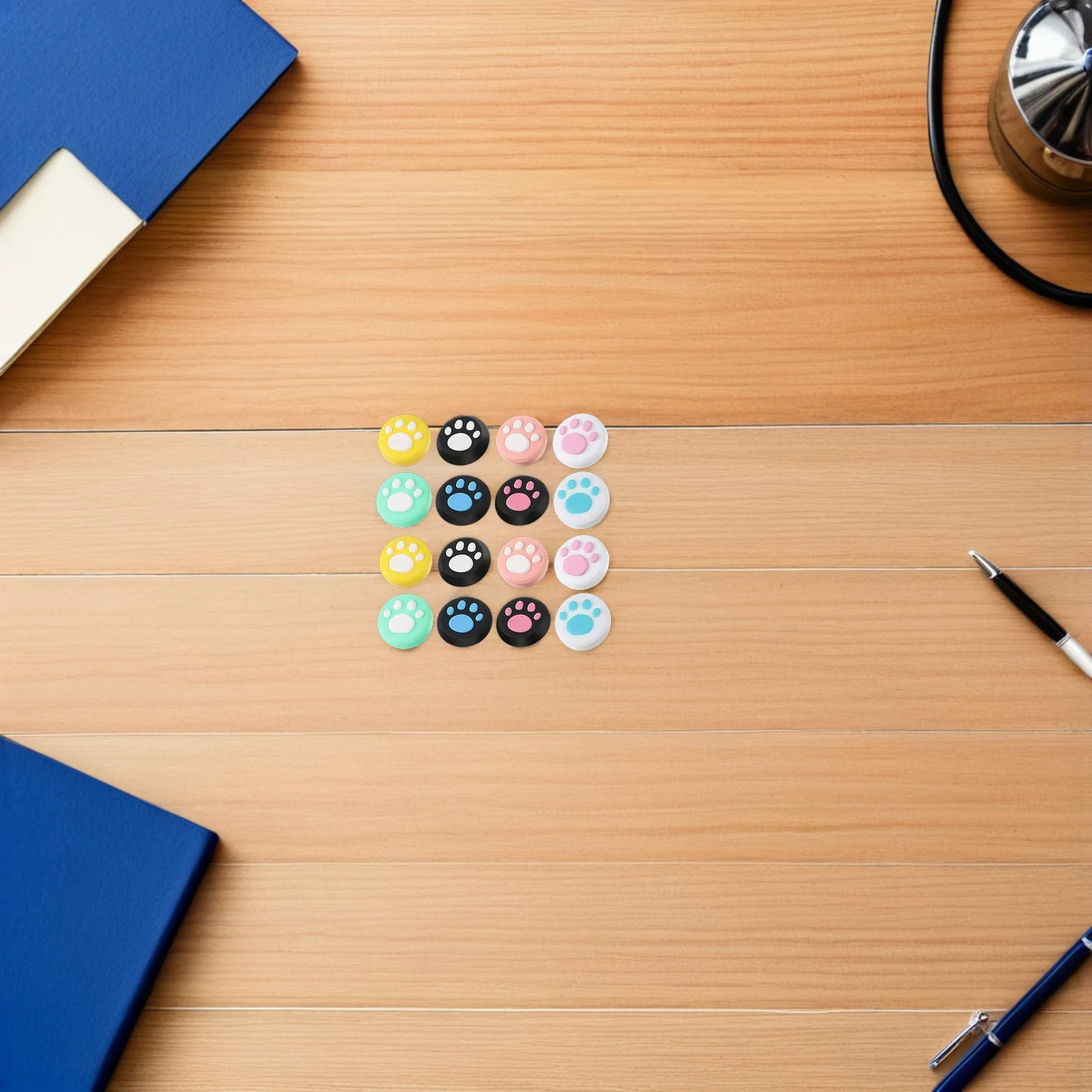 16 Peças de Protetores de Joystick em Silicone Macio em Forma de Pata de Gato, Confortáveis e Antiderrapantes para Controle de Jogos