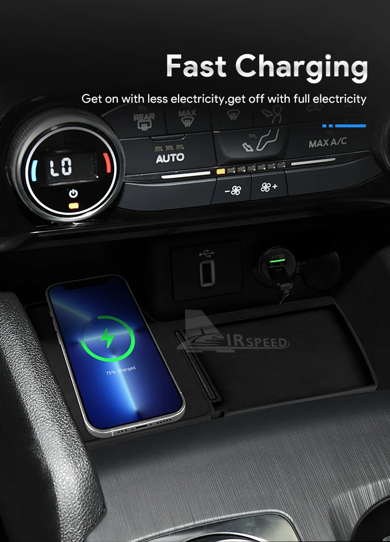 15 W Auto Drahtlose Schnelle Lade Halter Für Ford Focus 2019 2020 2021 2022 2023 Handy Ladegerät Bord Trim zubehör – Detail 3