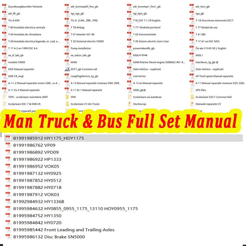 Man Truck & Bus Full Set Manual