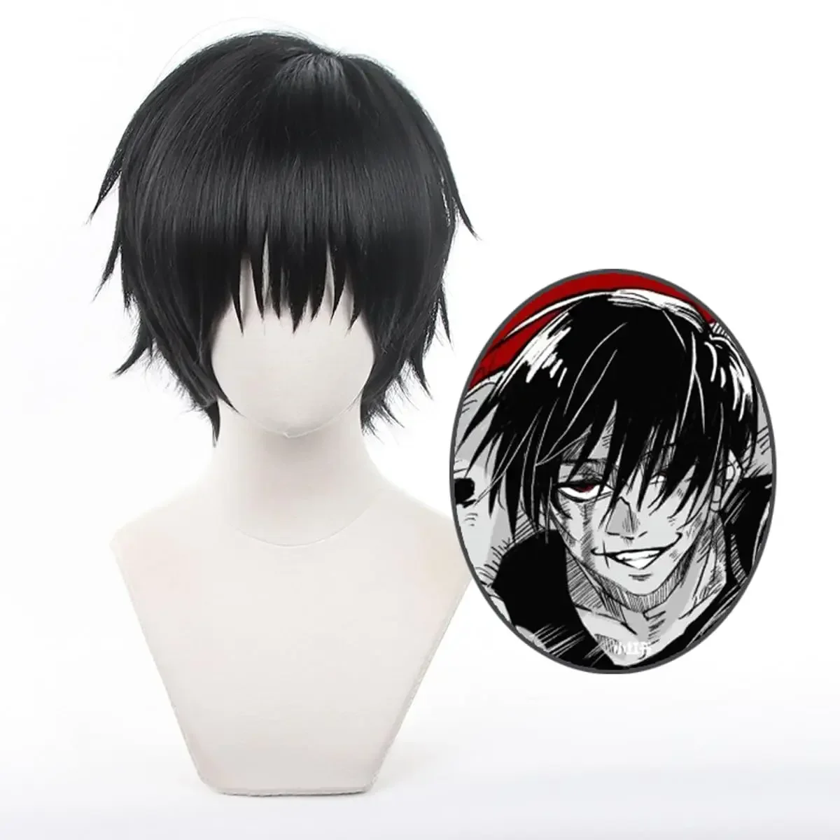 

Anime Jujutsu Kaimmense Fushigflats Toji COS Perruque Cheveux Courts Noirs pour Femmes, Hommes, Cosplay Halloween, Noël