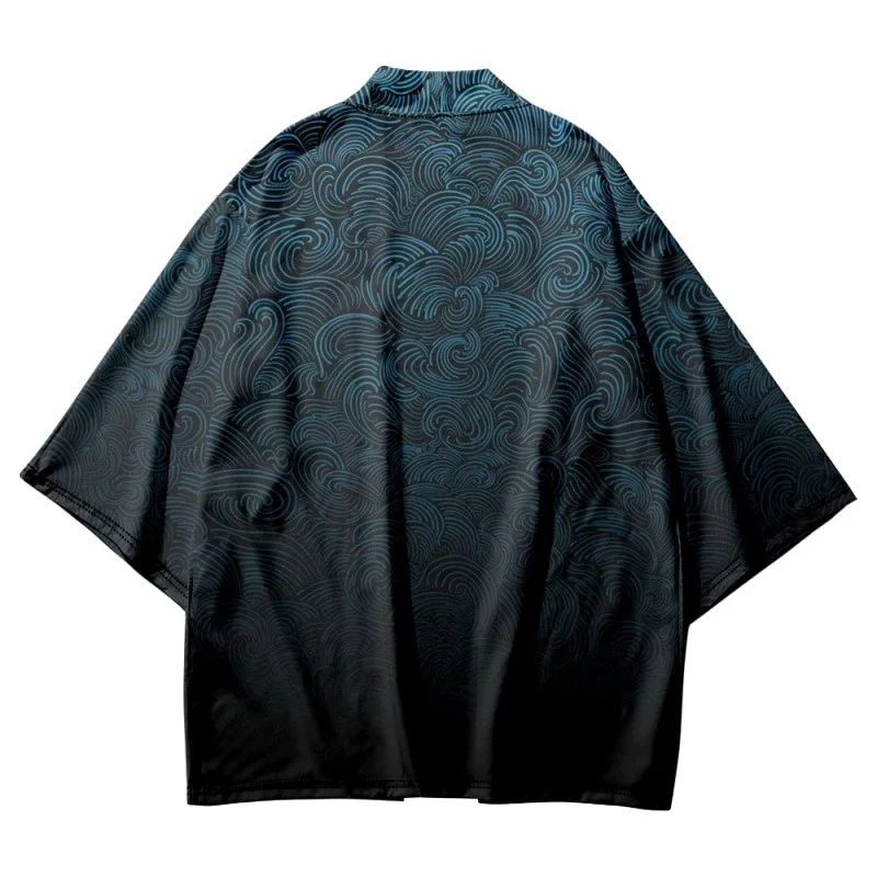 Cardigan imprimé géométrique nickel é pour hommes et femmes, kimono japonais vintage, robe Haori, vêtements de plage, grande taille 6XL, entreMi