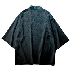 Cardigan imprimé géométrique nickel é pour hommes et femmes, kimono japonais vintage, robe Haori, vêtements de plage, grande taille 6XL, entreMi Streetwear