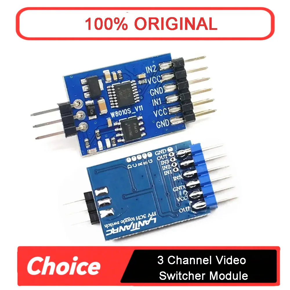 

NEW 5.8G 3 Channel Video Switcher Module 3 Way Video Switch Unit for RC FPV Camera