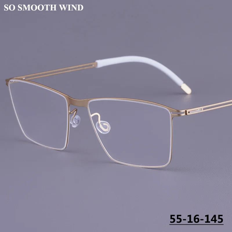 

Качественные мужские прямоугольные титановые оправы для очков ручной работы, ультралегкие, квадратные, деловые, для мужчин и женщин, очки из Норвегии