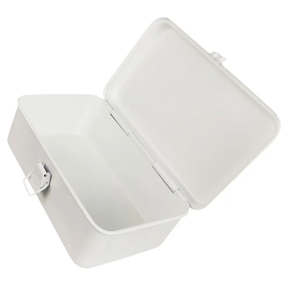 

Vintage Metal Toolbox Desktop Storage Container Lockable Clasp Cold Rolled Steel Box Office Notepad Tape Holder Durable Vintage