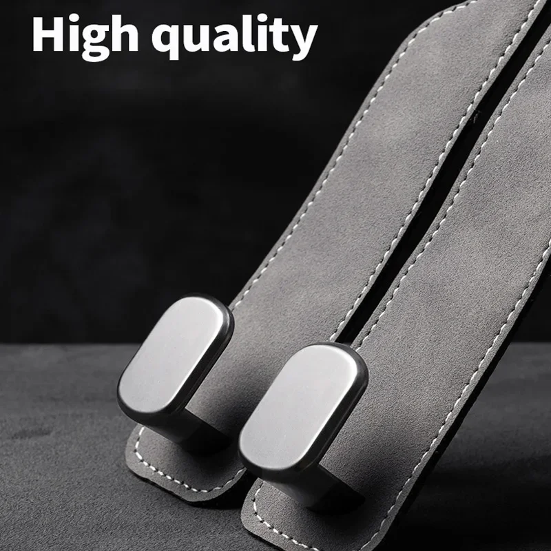 

Car Seat Headrest Hook Universal Hidden Auto Suede Metal Hanging Hooks Interior Seat Back Accessories Storage Double Hook