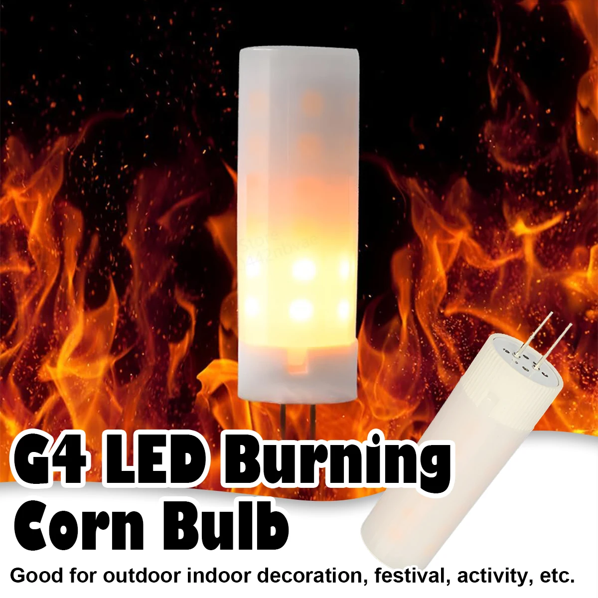 

G4 Led Flame Light Bulbs Fire Flicker Effect Lamp Room Lights SMD2835 Living 360degree beam angle Energy-saving Corn 36leds Corn