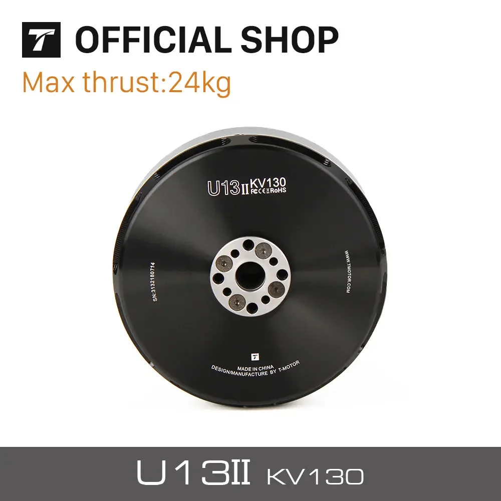 

T-Motor U13II KV65 KV130 Brushless Motor Waterproof Big Thrust Rc Motor for Heavy Lift Load Quadcopter Industrial Appplication