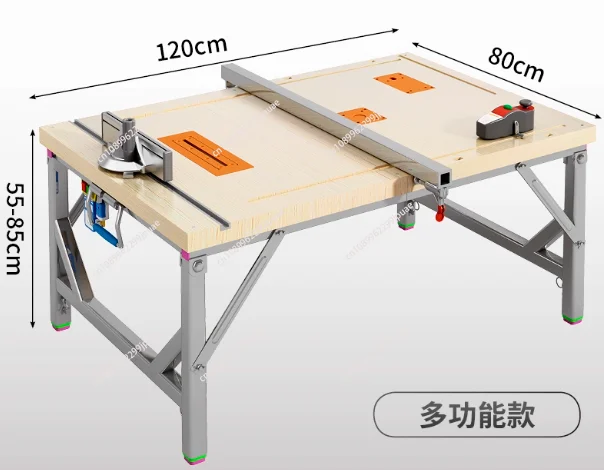 

Woodworking workbench Multifunctional sliding table flip saw Portable table saw Small lifting table Folding saw frame