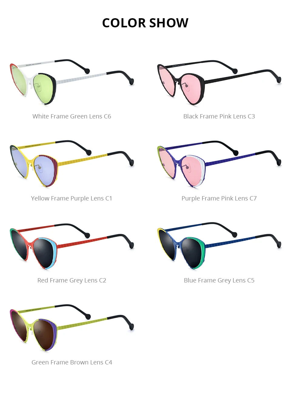 FONEX Titan-Sonnenbrille für Damen, neu im trendigen Markendesign, polarisierte Cateye-Sonnenbrille, hochwertige japanische Cat-Eye-Sonnenbrille 85850 – Detail 5
