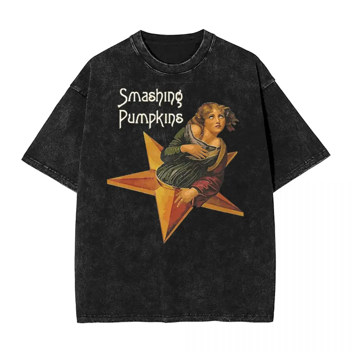 The Smashing Pumpkins Washed T Shirt Streetwear Hip Hop Retro T-Shirts Tees for Men Women Short Sleeve Oversize Summer