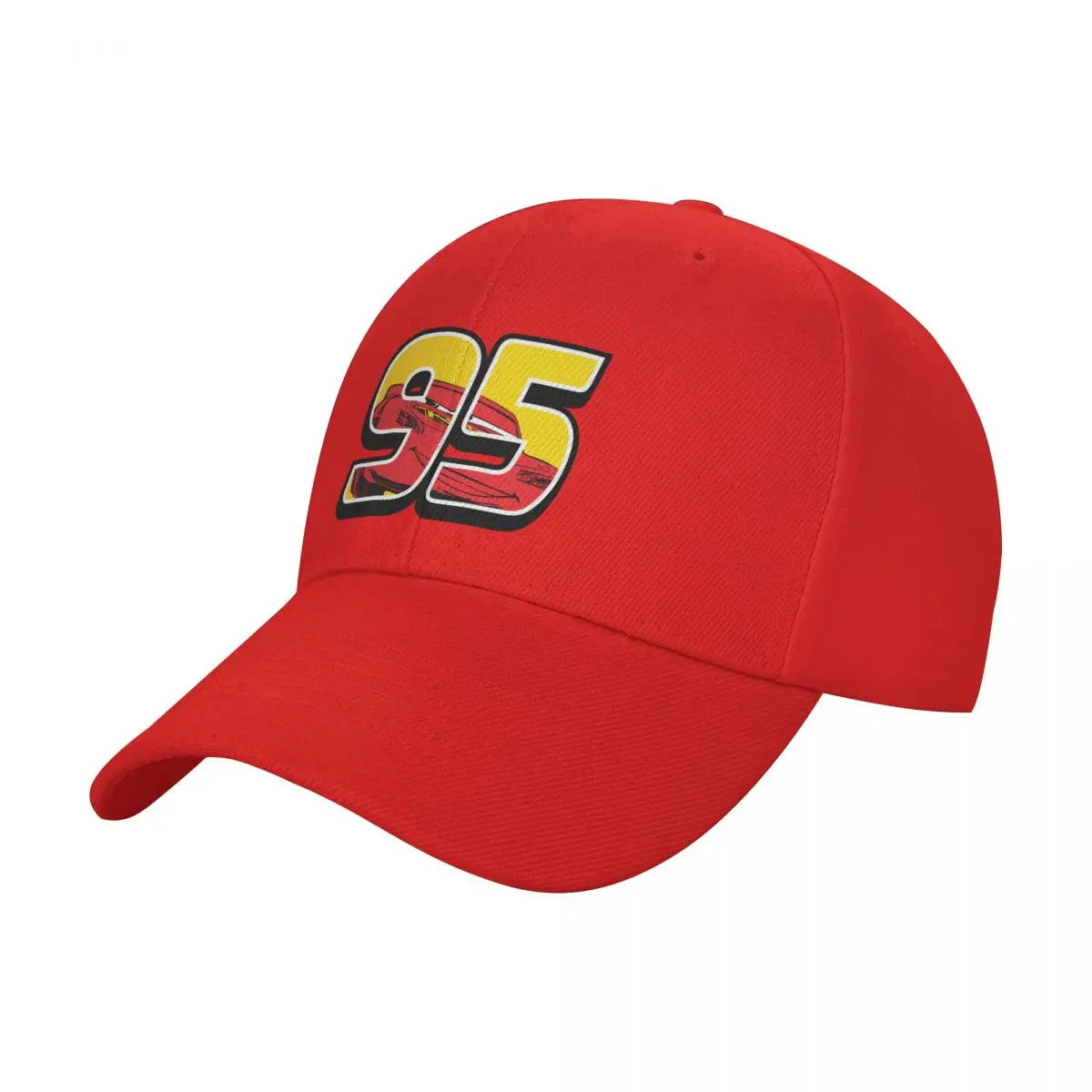 Adult Cars 3 Lightning McQueen Go 95 Cap Retro Baseball Caps Polyester Dad Hat Trucker Hat Breathable Sun Caps Summer