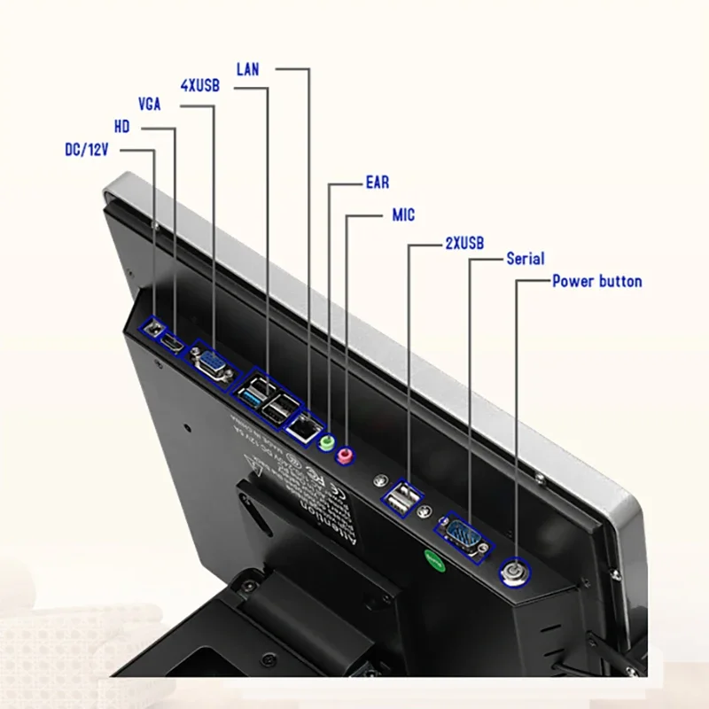 Android Cashier 15'' Touch Screen System Sale Cash Register Terminal Credit Card Pos Machine With Printer