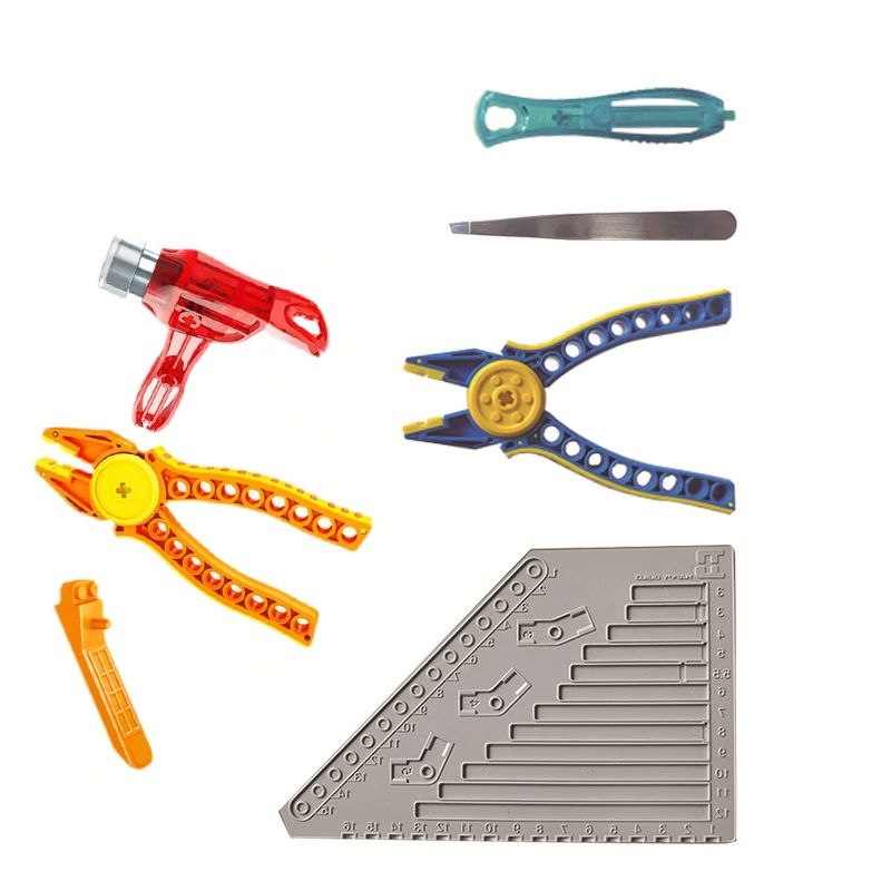 Building Blocks Auxiliary Tools Tweezers Bricks Toys Measuring Plate Pliers Clip Remover Tongs Hammer Tool Compatible With LEGO