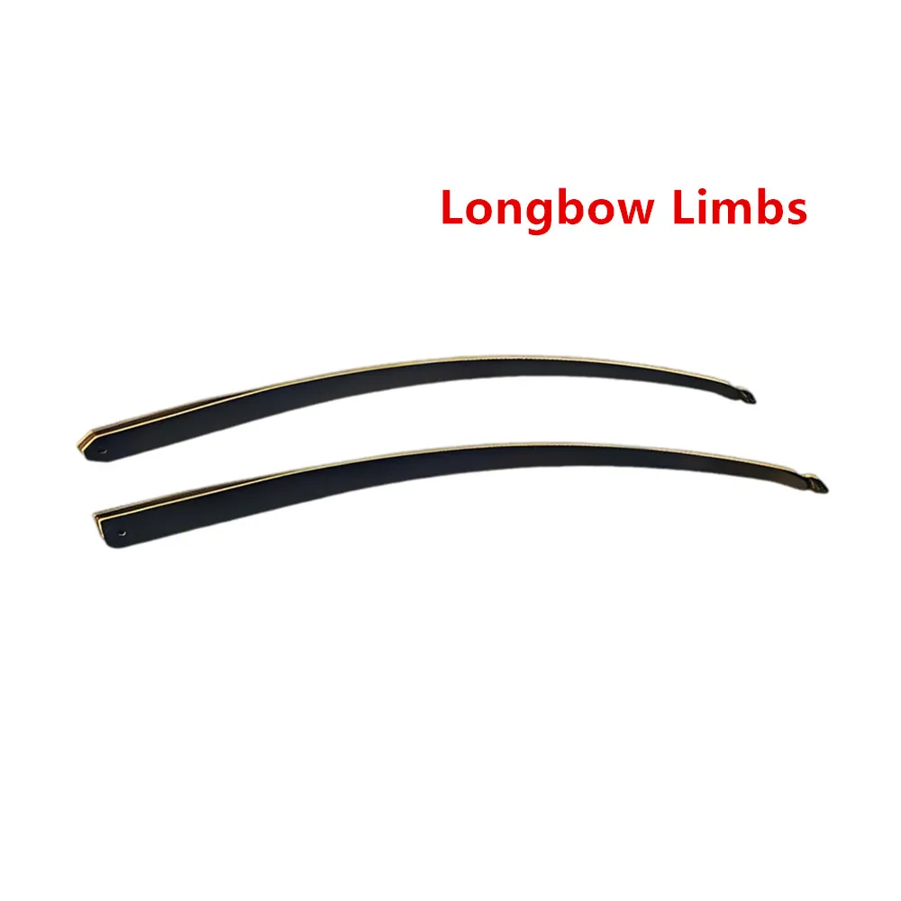 25-60lbs Black Hunter Right Hand Recurve Bow Long Bow Limbs Takedown Bamboo Core Archery Hunting Target