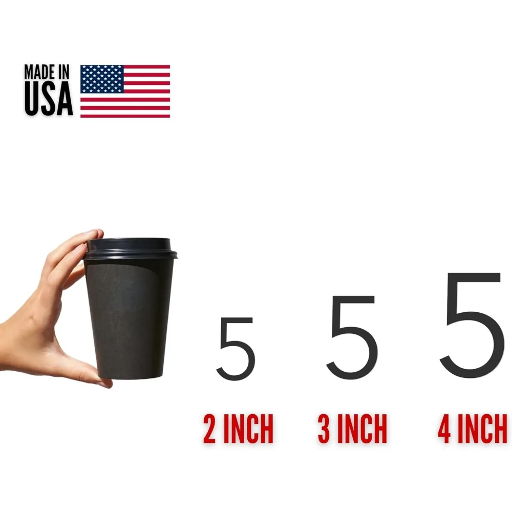 Números de caixa de correio autoadesivos pretos de 2 polegadas – à prova de intempéries, de longa duração, fácil instalação para superfícies lisas de metal ou plástico