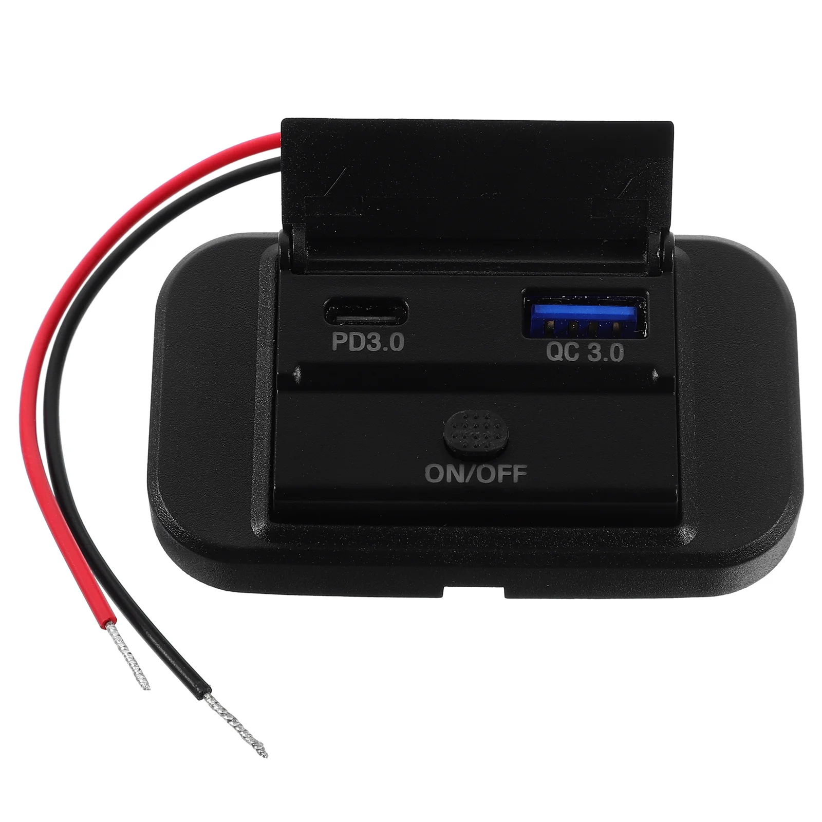 

Dual Ports Fast 12-24V Usb C Outlet Wall Mount For Rv Car Motorcycle Scratch-Resistant Nylon Led Indicator Motor