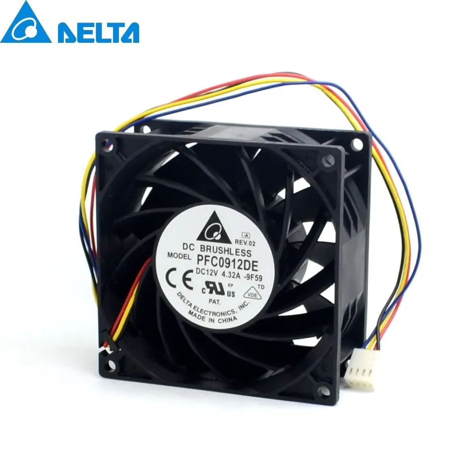 PFC0912DE 9038 12V 4.32A 9CM 90mm cooling fan for Delta 90*90*38mm