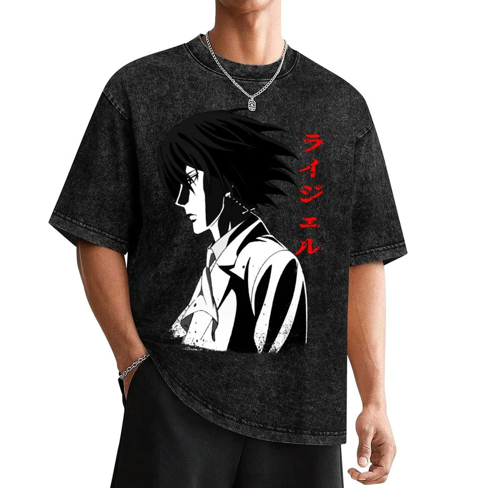 Футболка с рисунком рай- [Raizel], дизайнерские футболки, простая футболка с рисунком, винтажная Мужская футболка