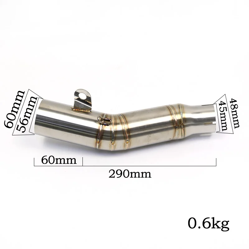 For Yamaha R6 YZF-R6 2006 - 2023 Motorcycle Exhaust Titanium Alloy Escape Systems Modified Middle Link Pipe Connect 60mm