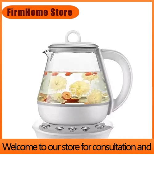 FirmHome StoreMultifunctional Health Pot, Short Glass Small-capacity Flower Teapot, Office Small 1L