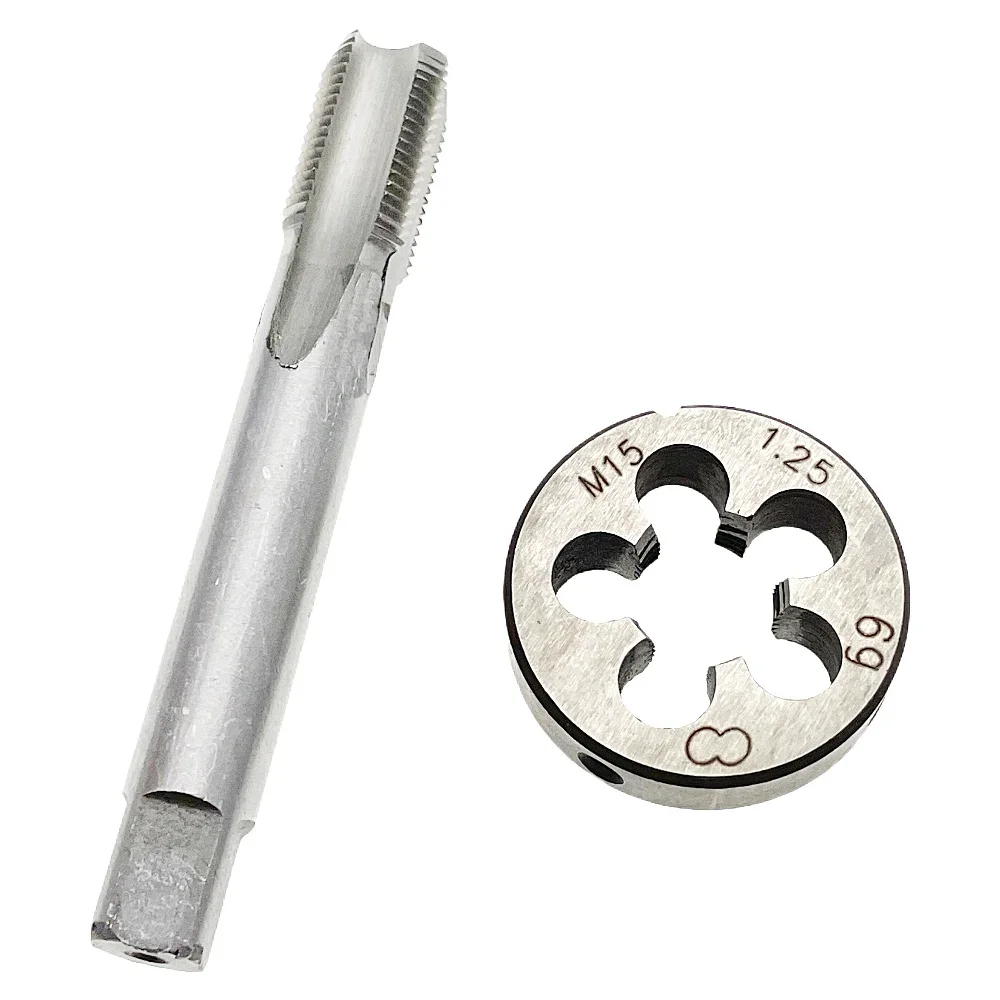 M15 x 1.25 Tap and Die Set Thread Right Hand Threading Tool M15 x 1.25 Metric Tap M15x1.25 Die Drill Tools Hand Tools