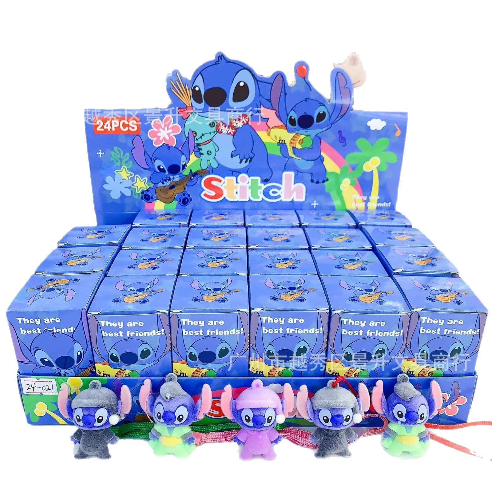

Lilo & Stitch Blind Box Stitch Action Figure Cartoon Doll Angel Toy Flocking Pendant for Children's Gift Anime Collectible Model