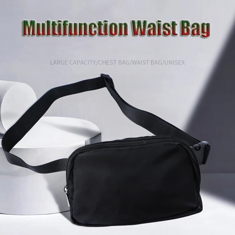 

QUESHARK Waterproof Sports Chest Bag Outdoor Running Fanny Pack Nylon Crossbody Bag Men Women Casual Fashion Popular Bag