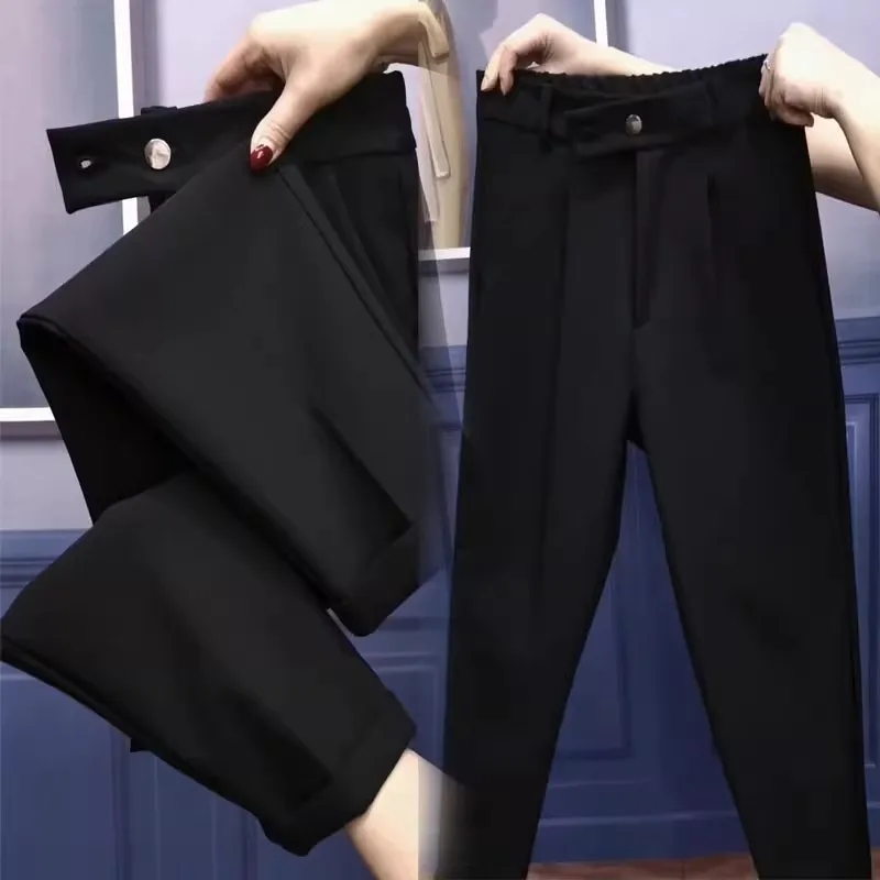 

plus Size 300 Pou Straight Leg Suit Pants Korean Sle Slimming Casual Trousers for Men Fat Men Casual Pants Trendy