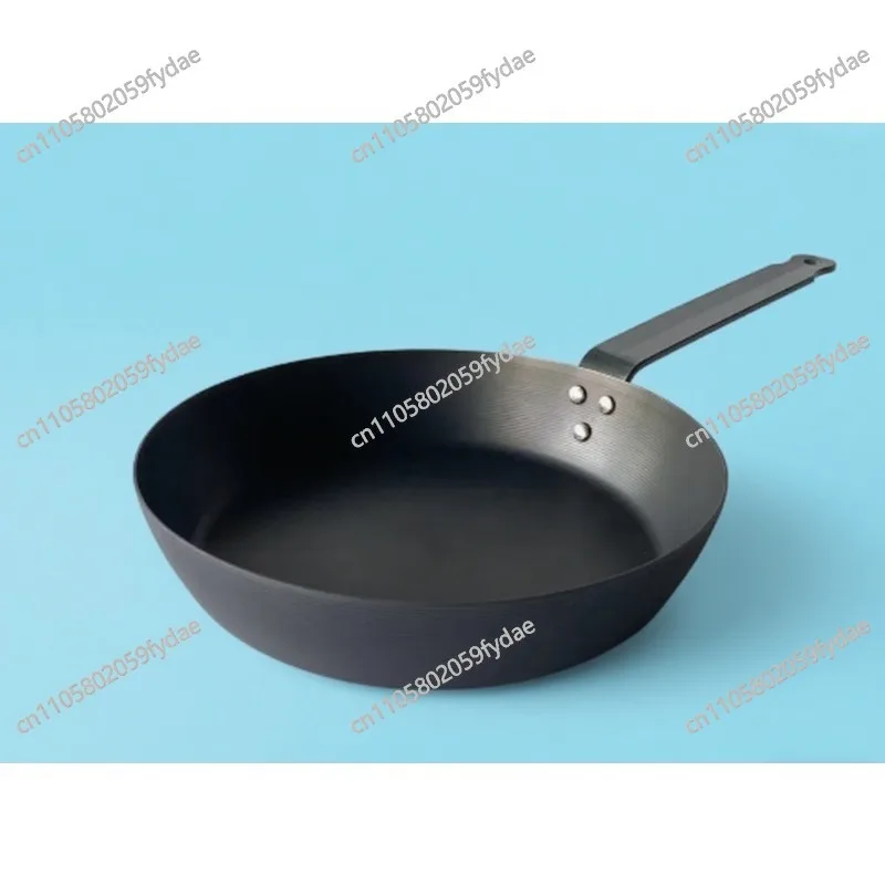 Cast Iron Skillet Non-Stick Home Use Small Flat Bottom Pan Coating-Free Steak Specialty