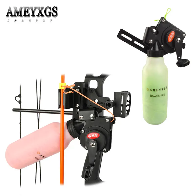 

AME Archery Fishing Rope Pot Reel With 40m Fishing Rope Right Hand Recurve Compound Bow Hunting Shooting Bowfishing Tool