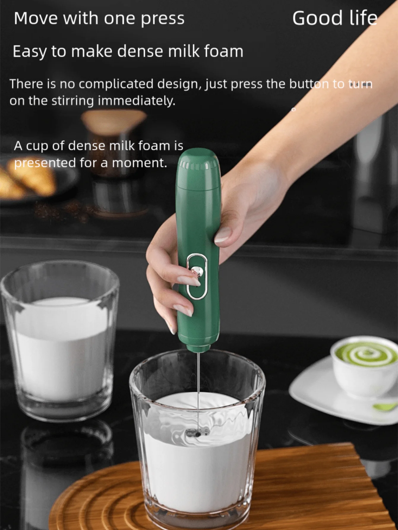 

Milk Frother, Household Milk Frother, Handheld Whisk, Coffee Whew, Milk Whisk (Battery Version, No Battery)