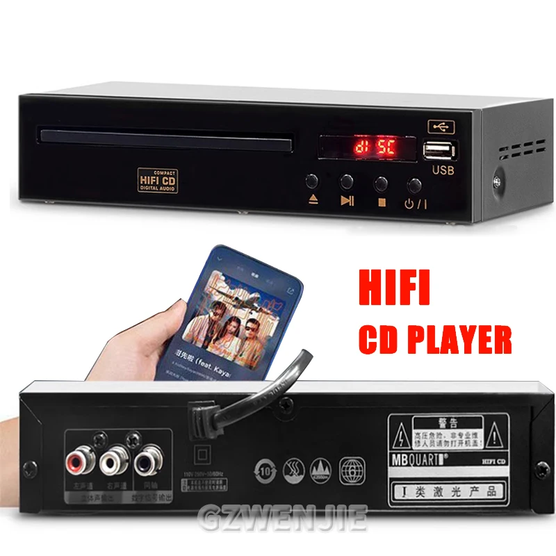 

HIFI CD Player Professional Fever Grade Pure CD Lossless Music Player Wireless RCA output USB Lossless Record Tube Audio Player