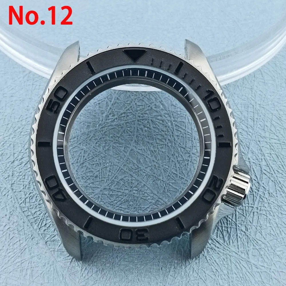 skx 007 watch case 40mm 316L stainless steel sapphire Flat glass  watch case Fit NH movement 34 35 36 movement