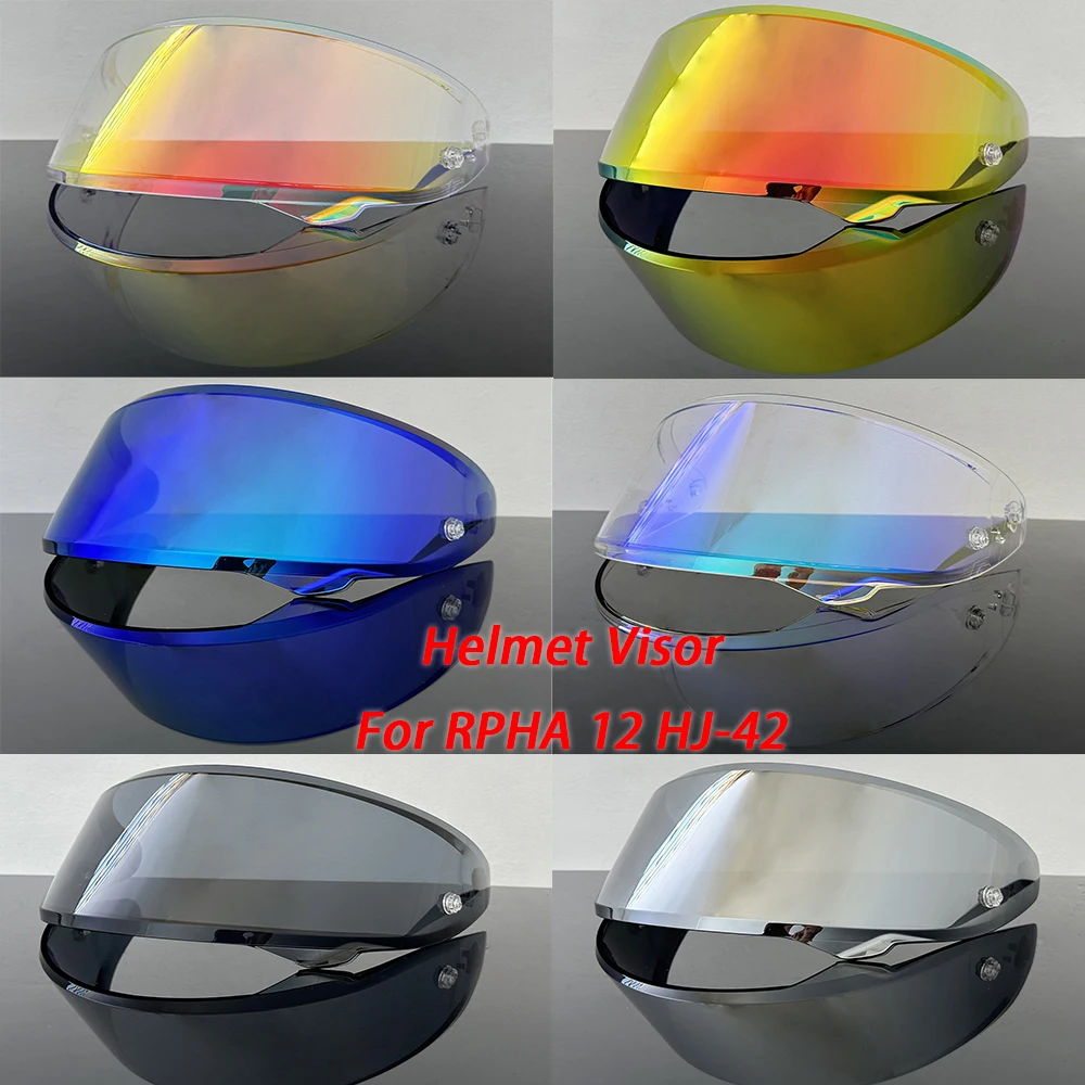 

Helmets Visor For HJC RPHA 12 RPHA-12 HJ-42 Motorcycle Helmet Lens Visor Plating Uv Protection Lens Faceshield