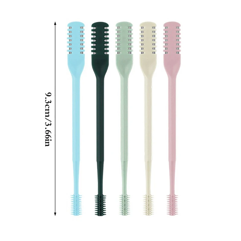 ステンレス鋼の鼻のトリミングはさみ、鼻の毛の掃除機、二重頭の脱毛、トリミングブラシ、1個