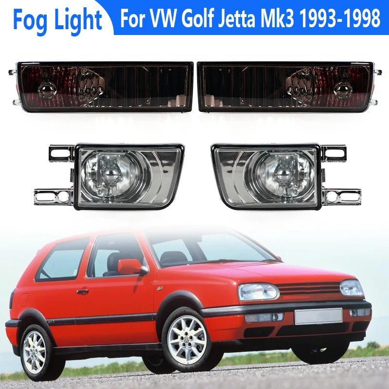 

Car Front Bumper Clear Fog Light Turn Signal Lamp for VW Golf Jetta MK3 Vento 1993-1999 Fog Lamp Assembly Car Accessories