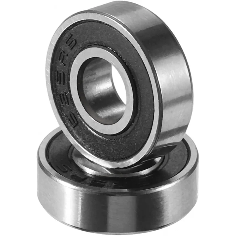 695-2RS 5x13x4mm Double Rubber Shield Single Row Deep Groove Ball Bearings Silver Tone - Pack of 2