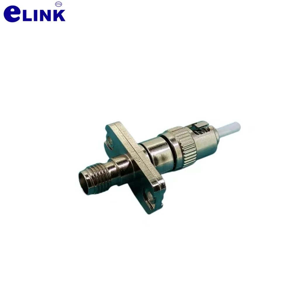 Adaptador de fibra de SMA-ST FM híbrido SMA905 hembra ST macho SMA conector de fibra óptica acoplador óptico de metal SM MM ftth ELINK 1 pieza