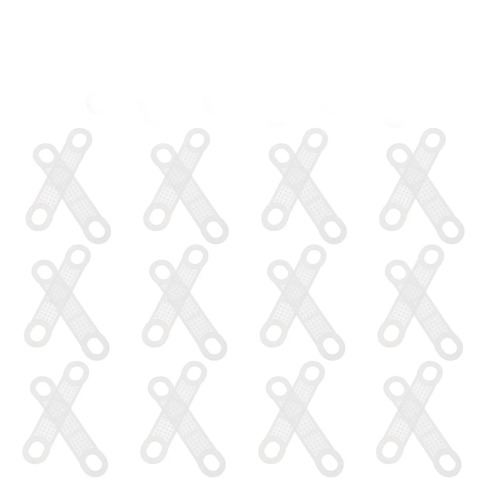 

50 pcs Clear Silicone Non Slip Hanger Strips for Clothes Grips Perfect Grip Tank Tops Dresses Travel